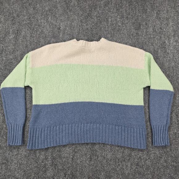 American Eagle Sweater Womens Small Striped Crewneck Pullover Knit Casual Preppy - Picture 3 of 16